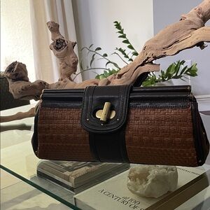 Kenneth Cole New York Black and Brown Clutch